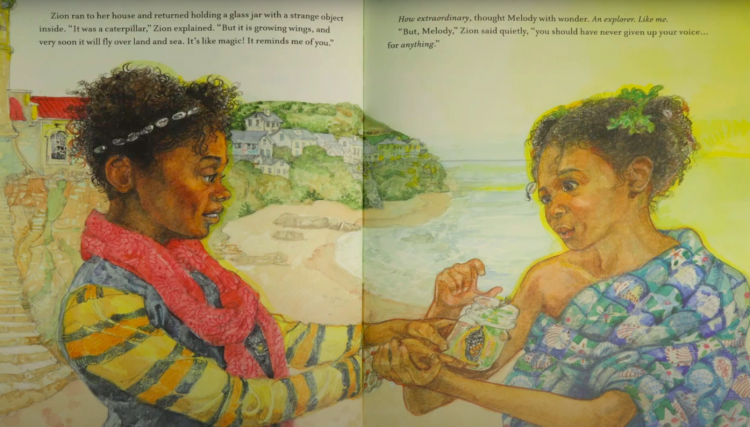 Two young Black girls in "The Little Mermaid" by Jerry Pinkey