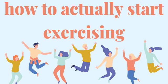 Drawing of people exercising