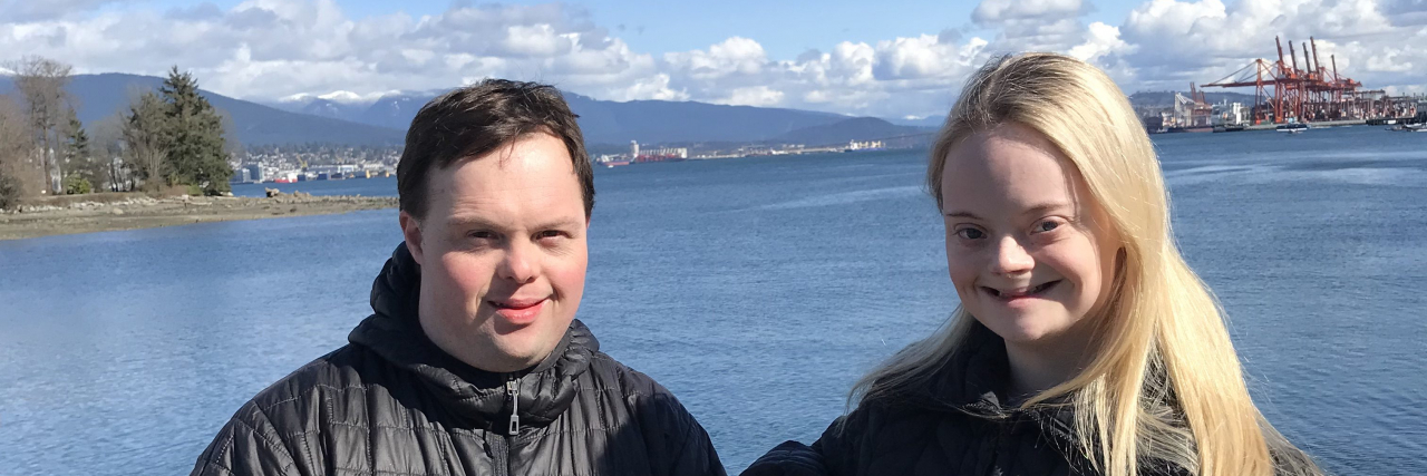 Hallmark Movie Stars Actors With Down Syndrome David DeSanctis and Lily Moore enjoying Vancouver during the filming of their new Hallmark movie.