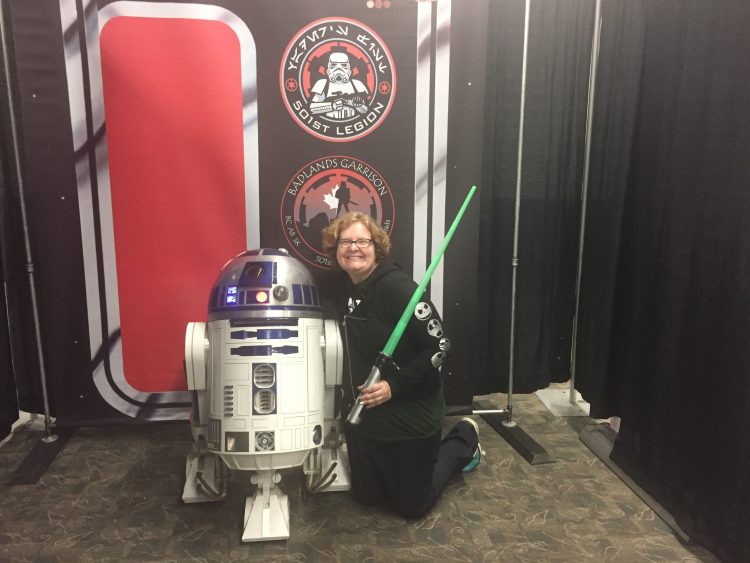 Heidi with R2-D2.