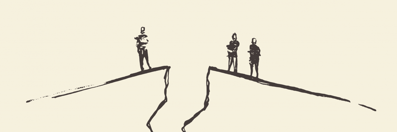 Limiting Contact With a Parent: 5 Things You Should Know People standing on cracked ground.