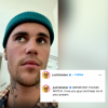 A screenshot of Justin Bieber's Instagram where he's talking about having Ramsay Hunt Syndrome. He has a hat on with a plaid shirt. They don't match. His caption reads "Important, please watch. I love you guys please keep me in your prayers."
