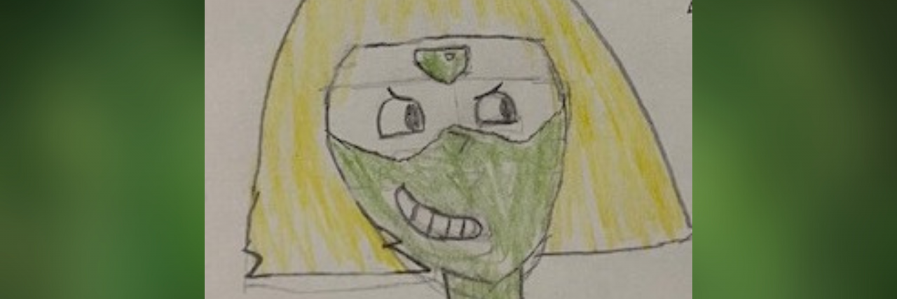 How Peridot From 'Steven Universe' Reflects My Autistic Journey A drawing of Peridot, a Gem (alien) from Steven Universe. She poses with her hands on her hips and a large smirk on her face. Peridot is light green with large yellow triangular hair with some hair scruffs. She wears white visors with a peridot (her namesake) centered on her forehead. Her V-neck suit is medium green with dark green outlines and a yellow diamond insignia.
