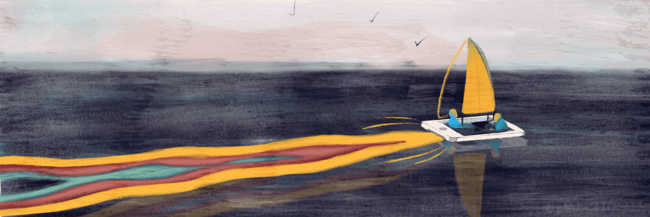 The Powerful Impact Others' Stories Can Have on People Who Are Suicidal An illustration of a boat sailing through the water