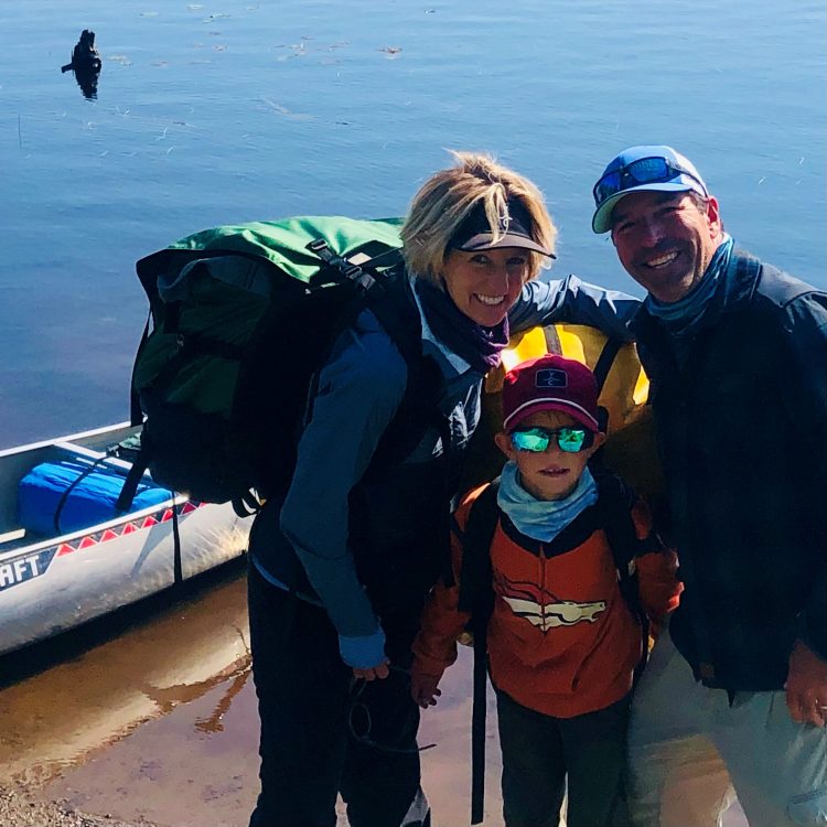 Family backpacking in Minnesota