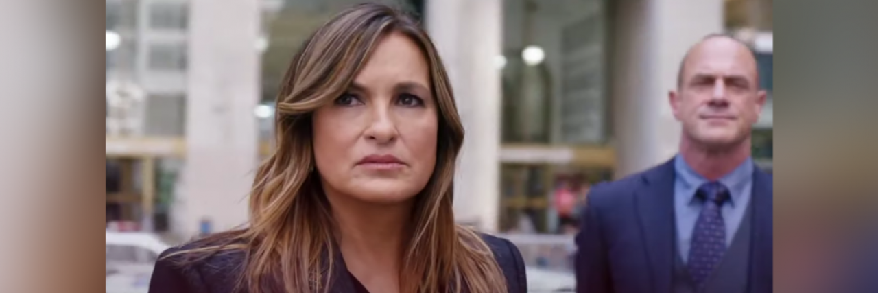 'Law and Order SVU' Season 23 Episode Broke Survivors' Trust Mariska Hargitay in foreground with Chris Meloni in background from "Law & Order: SVU"