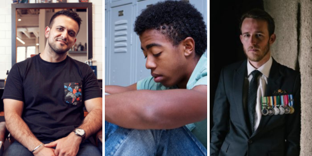 10 Stories About Men's Mental Health You Really Need to Read Portraits of three men
