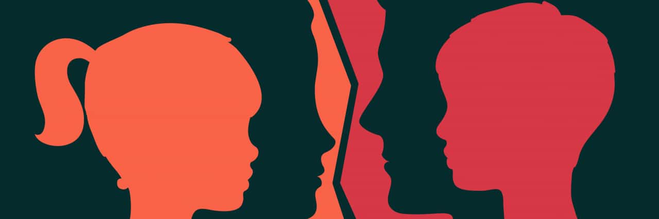 Ways You Can Connect With Your Inner Child as an Adult Living With Trauma Silhouette of a man and woman showing their inner child living in their mind.