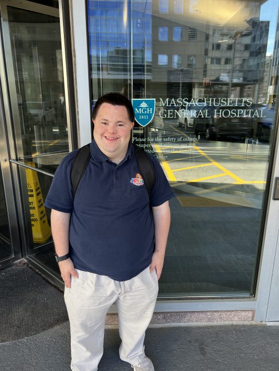 John outside Mass General Hospital