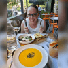 Monika at a restaurant in New York City
