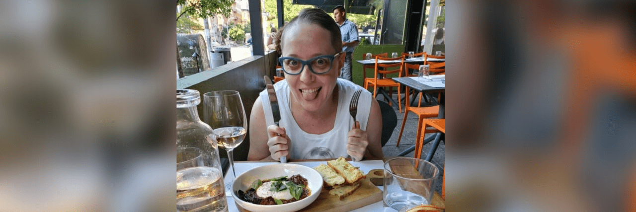 Tips for Dining in New York City When You Have IBS Monika at a restaurant in New York City