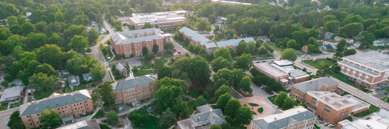 How 'The College Tour' TV Show Can Help Students With Chronic Illnesses Aerial over North Carolina Central University in the Spring