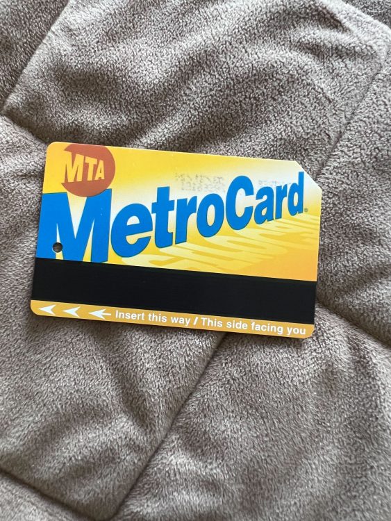A yellow MetroCard for the Subway