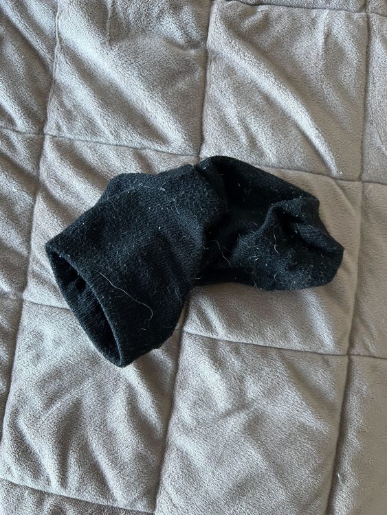 A black sock 