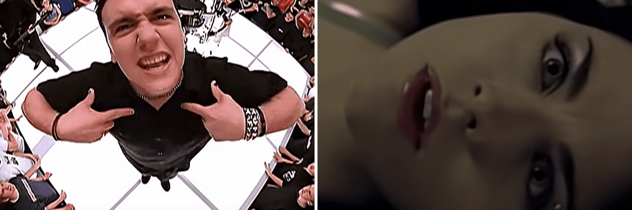 Songs You Might Relate to As a Millennial With Undiagnosed Depression photo showing stills from two music videos, one for Papa Roach and one for Evanescence