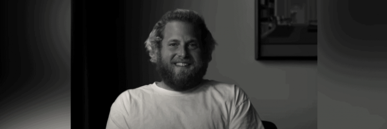 Black and white image of Jonah Hill from documentary "Stutz"