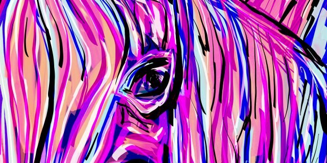 A Plea From the Rare Disease Community Multicolored zebra representing rare disease patients in a digital art format