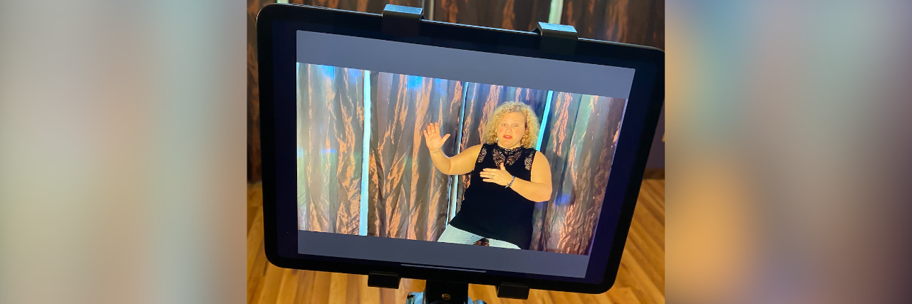 How My Ex-Husband Used My Mental Health Struggles as Revenge Porn Contributor seen through iPad on a tripod