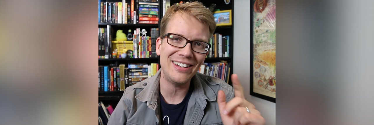 Photo of Hank Green in his office