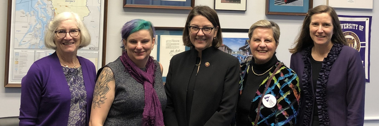 Angelica and fellow Headache on the Hill advocates meeting with U.S. Congresswoman Suzan DelBene who represents Washington state's 1st District in 2020.