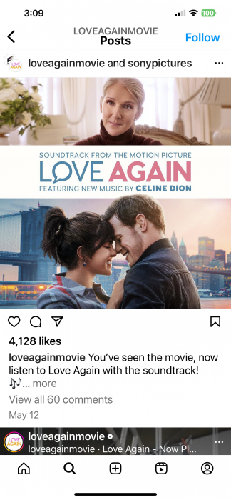 Poster for "Love Again" movie 