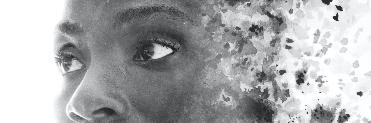 10 Things People Who Self-Harm Tell Us About Recovery Paintography portrait of Black woman mixed with hand-drawn illustration