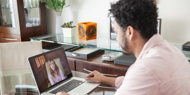 What Type of Therapy Do I Need A young man doing online psychotherapy at home