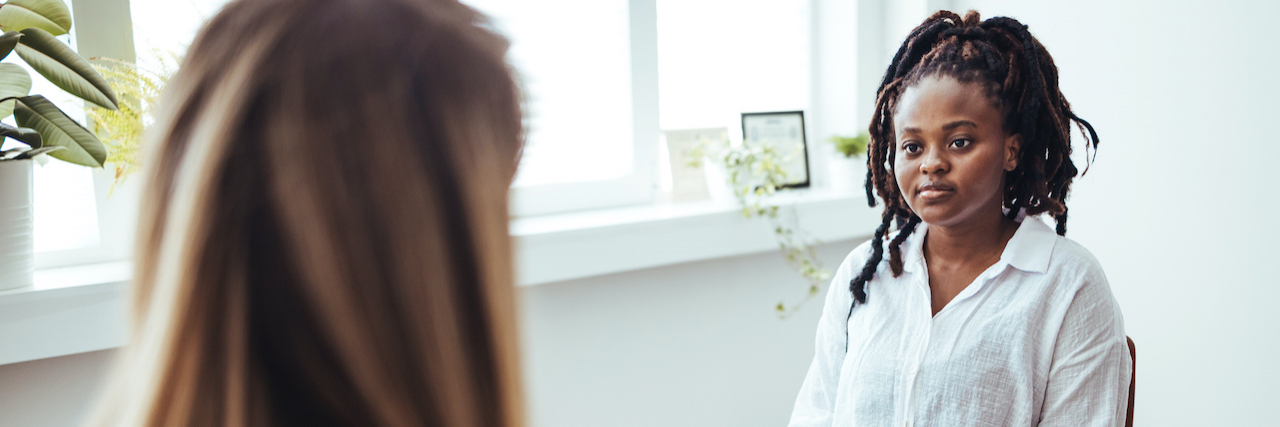 Psychologist listening to patient