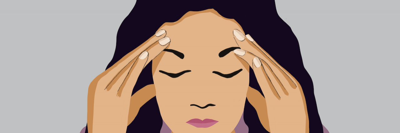 Can Migraine Be Life-Threatening? Separating Fact From Myth Illustration of woman holding her head in her hands