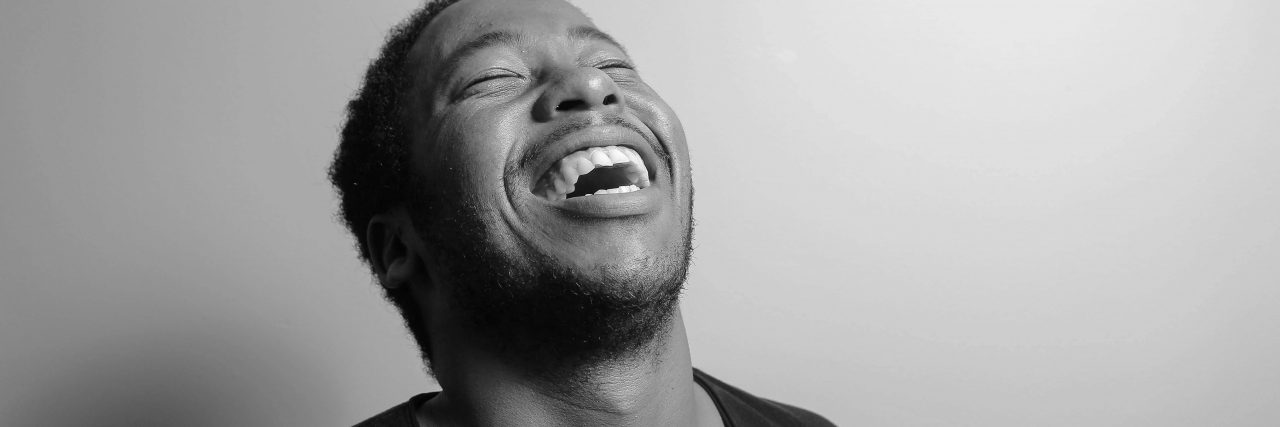man laughing