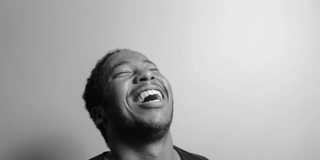 man laughing