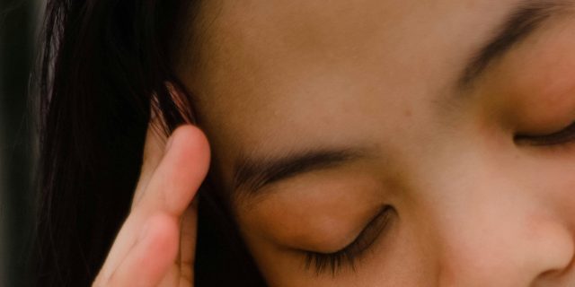 person with chronic head pain