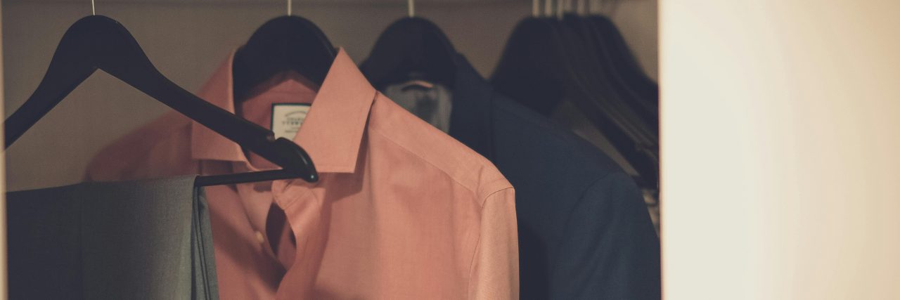 Migraine-Friendly Clothing Options Closet of shirts