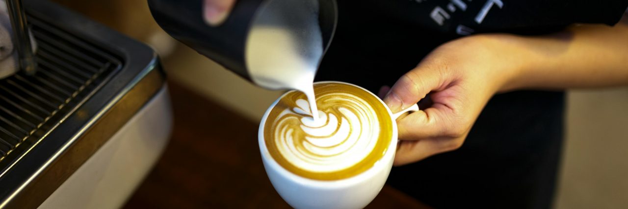 pouring coffee