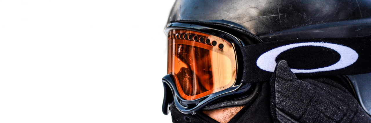 What Are “Migraine Goggles”? person with ski goggles on
