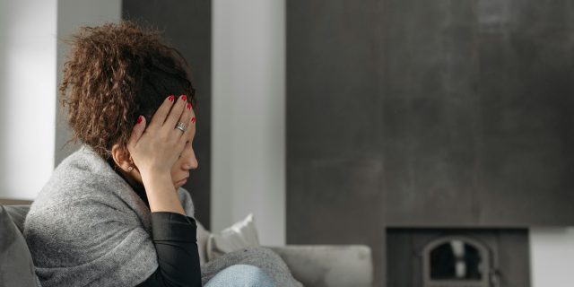 person with migraine