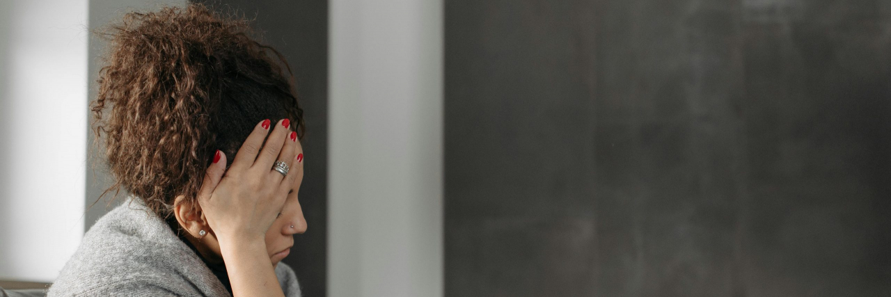 person with migraine