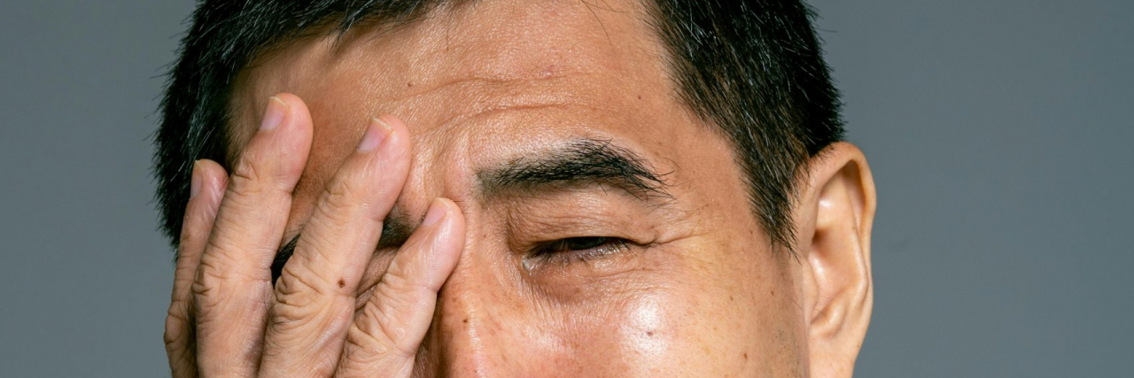 person with migraine