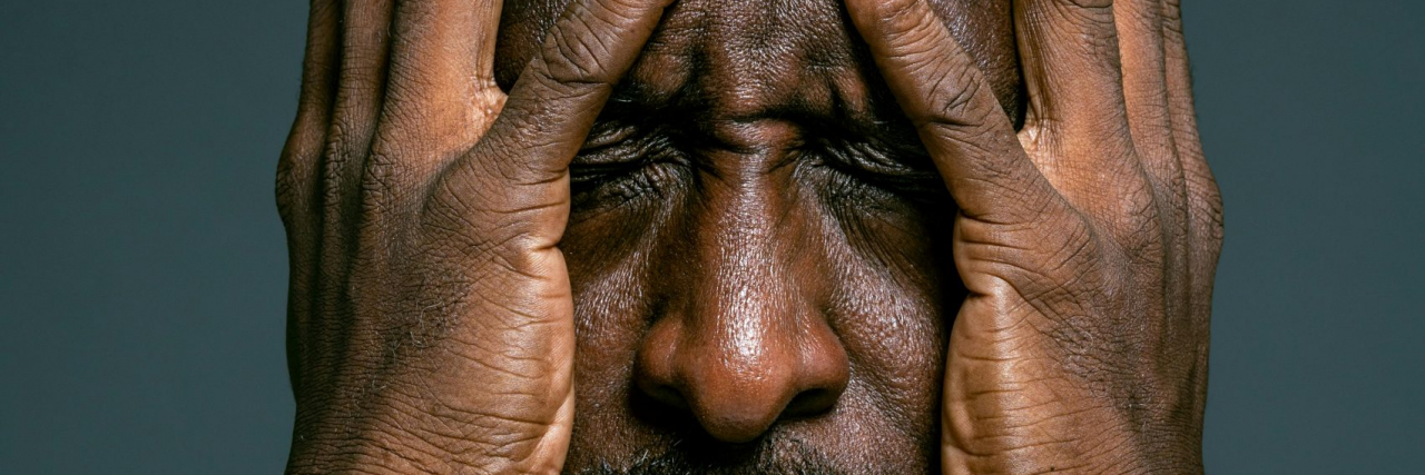 person with a headache