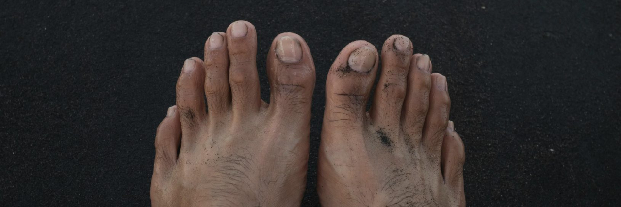 barefeet on the beach