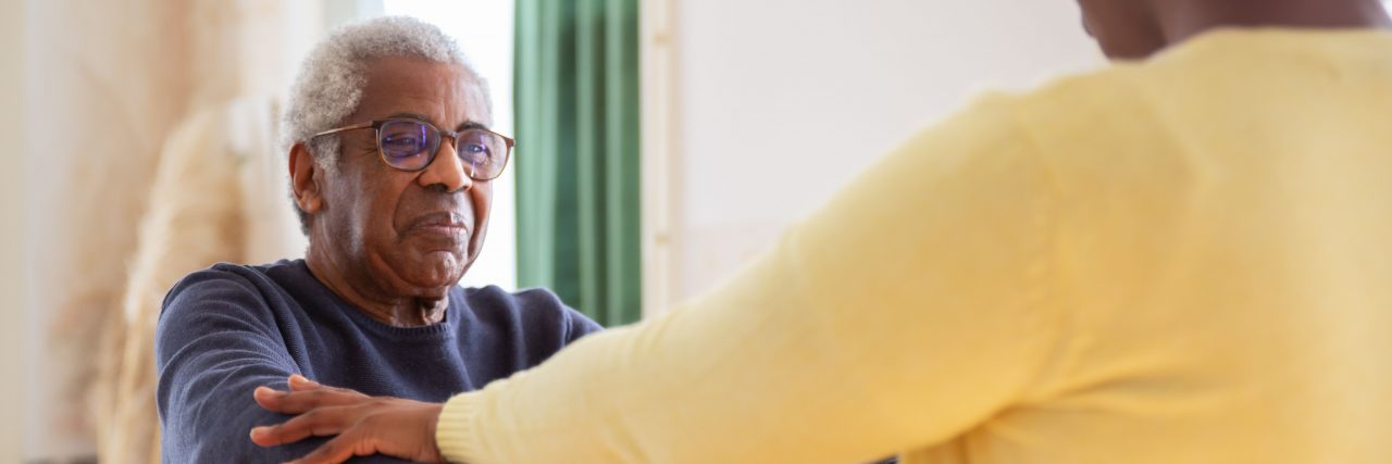 person with parkinson's having an examination
