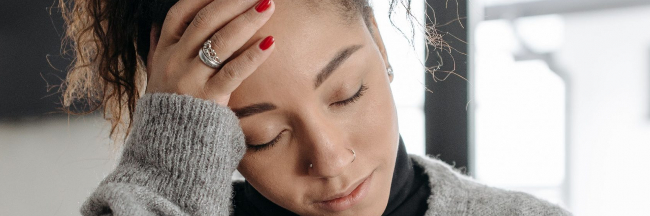 woman with headache