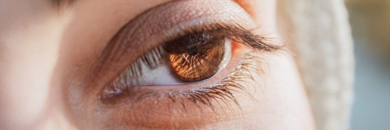 close up of eye
