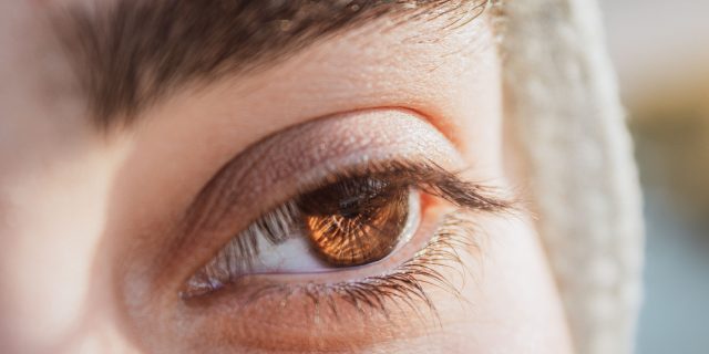 close up of eye