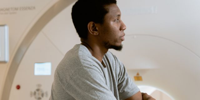 person at MRI