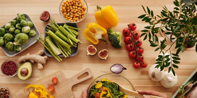 lots of healthy food on a table